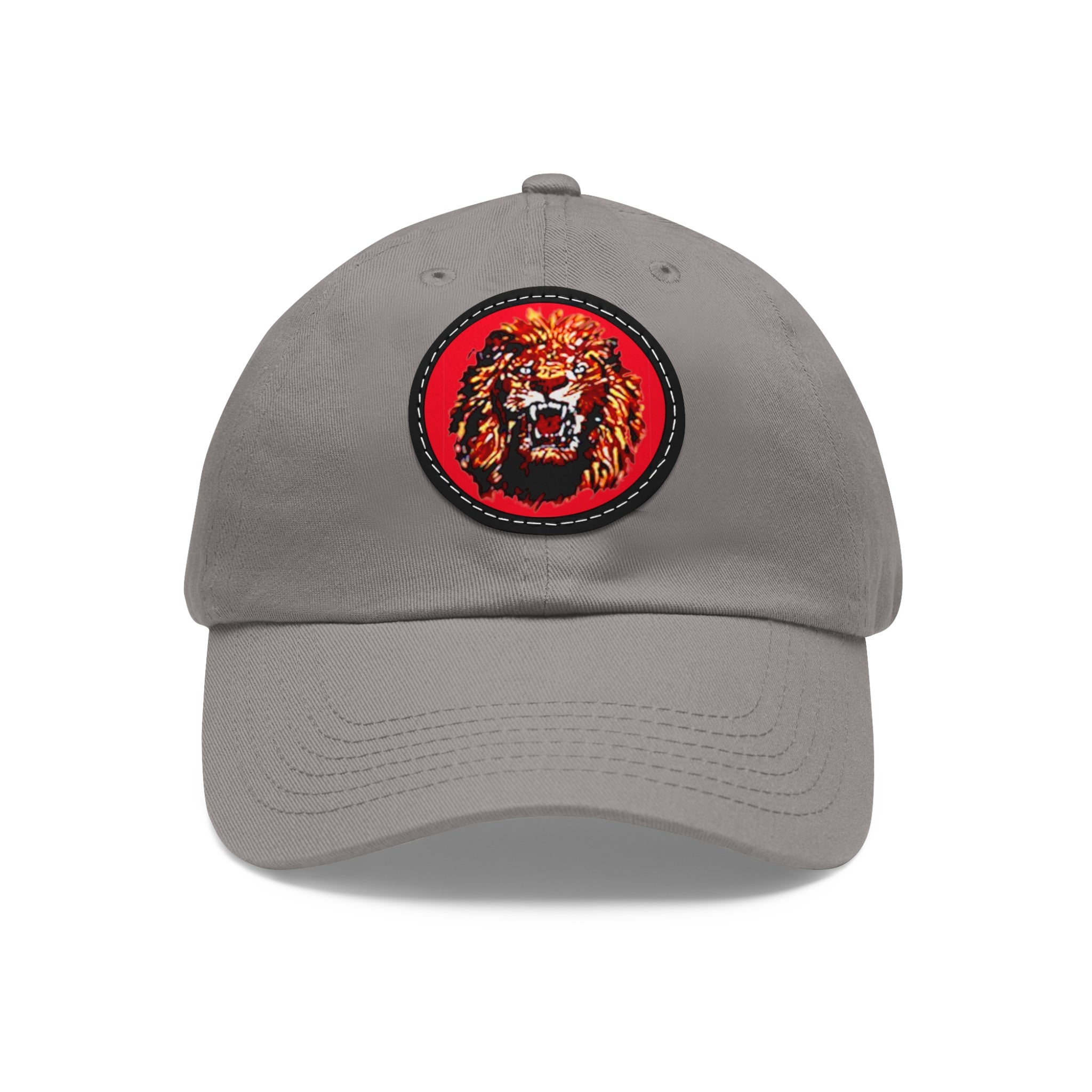 Dad Hat with Leather Patch (Round)