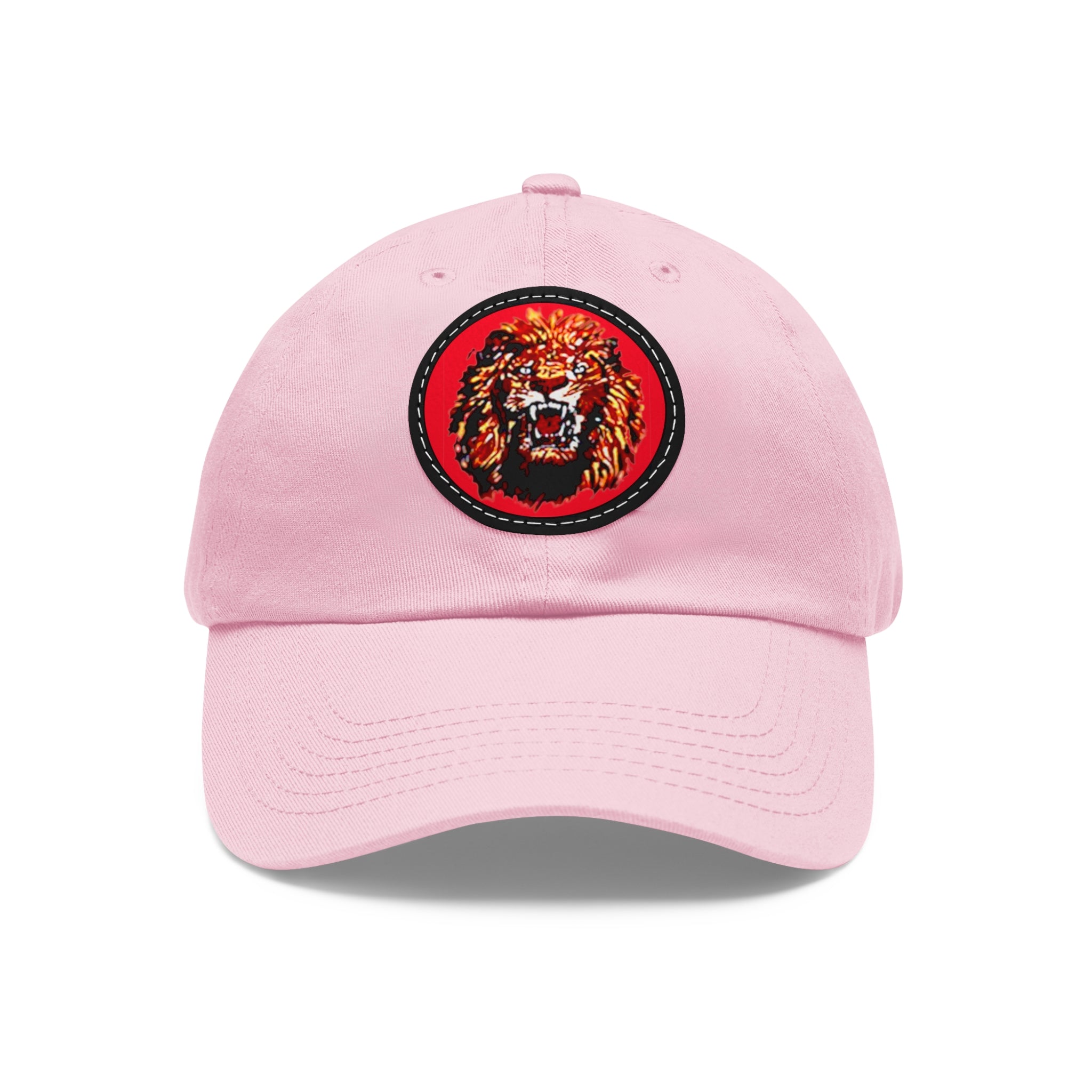 Dad Hat with Leather Patch (Round)